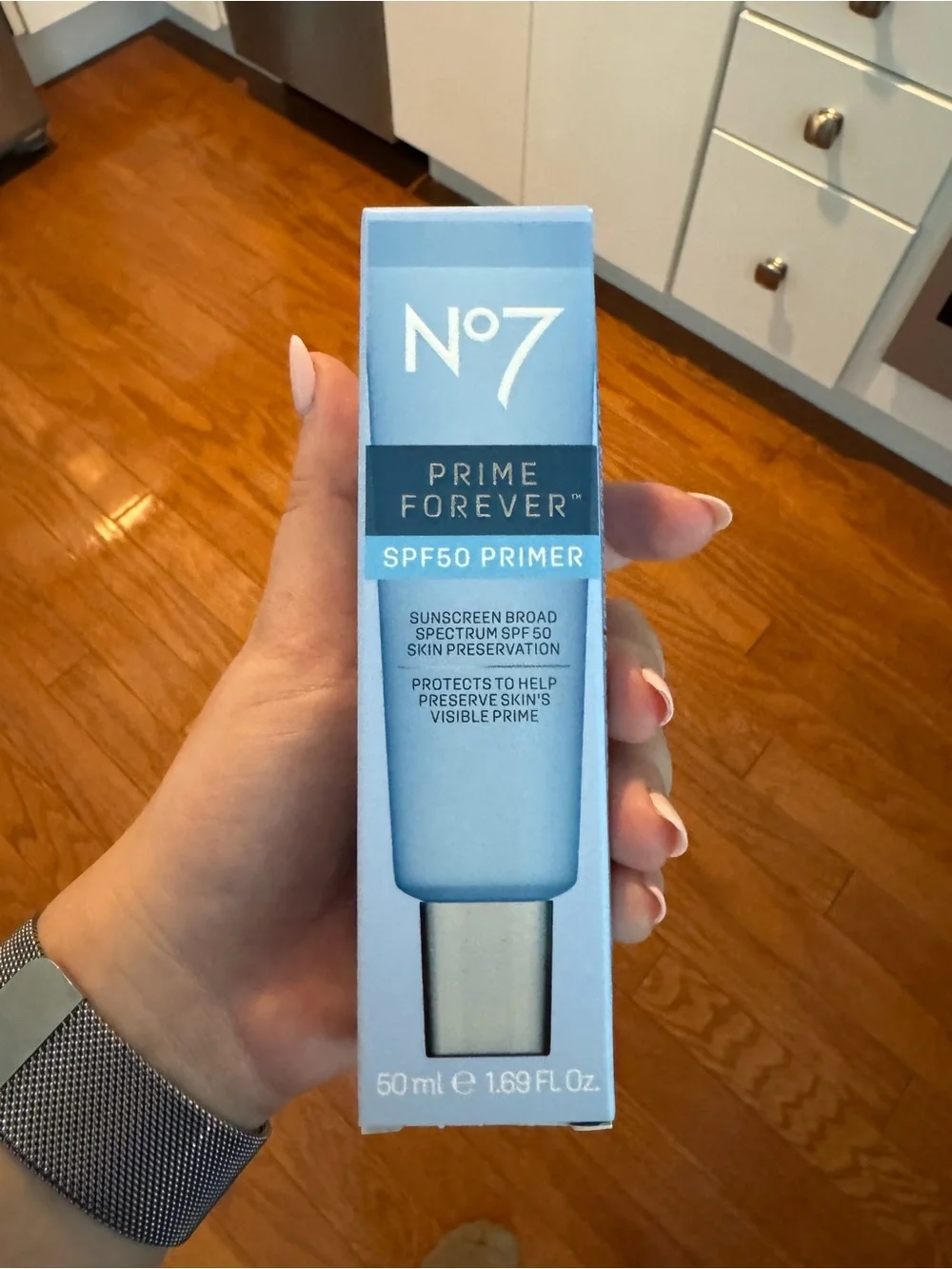 No7 Prime Forever SPF50 Primer - Light Blue